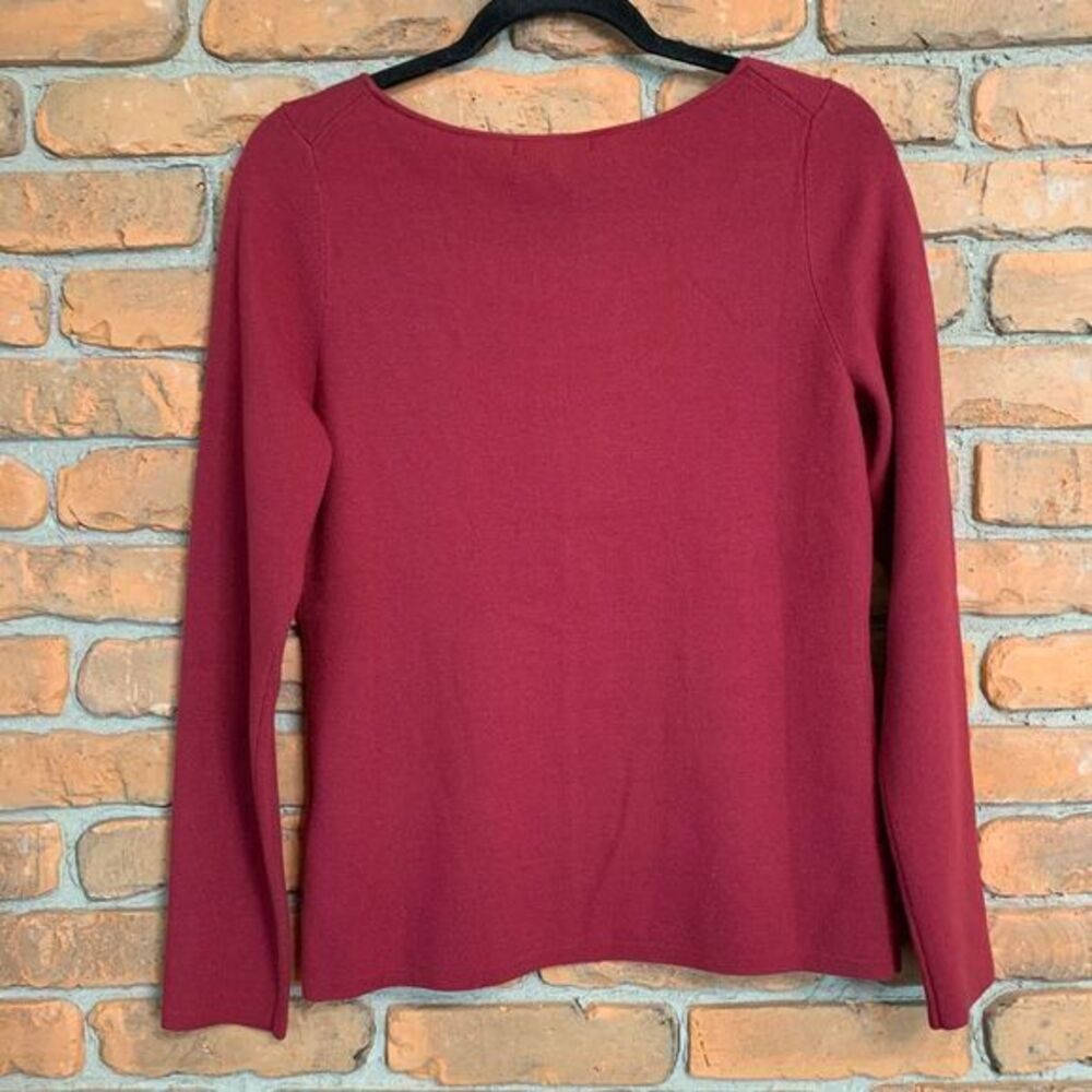 Banana Republic Berry Red Scoop Neck Sweater - Picture 3 of 6